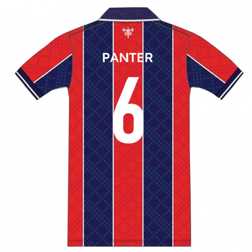 Danxen Niño Camiseta Corey Panter #6 Rojo Azul Marino 1ª Equipación 2025/26 La Camisa