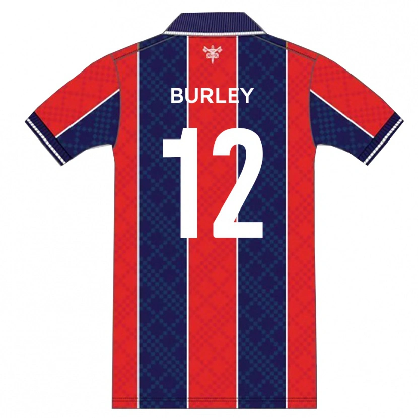 Danxen Niño Camiseta Andre Burley #12 Rojo Azul Marino 1ª Equipación 2025/26 La Camisa