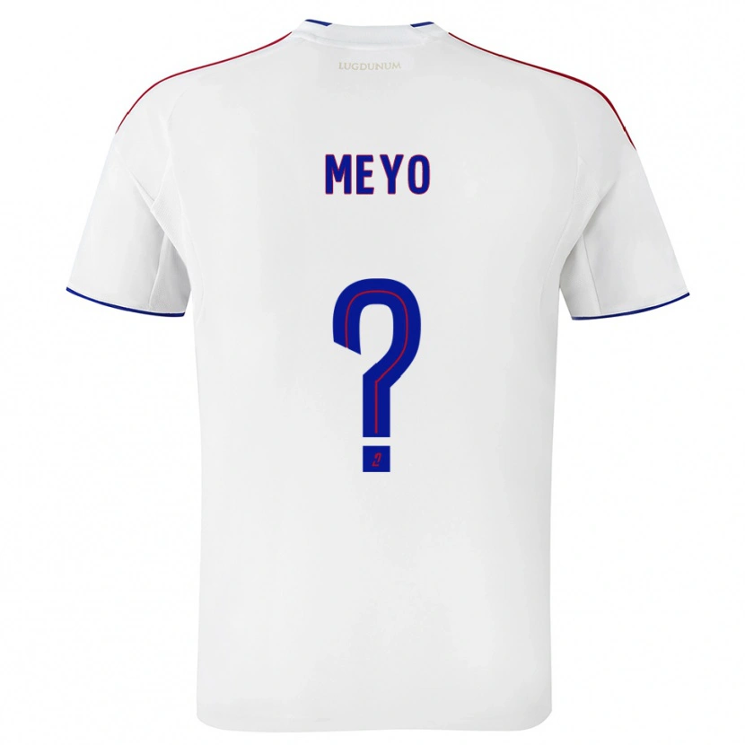 Danxen Niño Camiseta Bryan Meyo #0 Blanco Rojo 1ª Equipación 2025/26 La Camisa