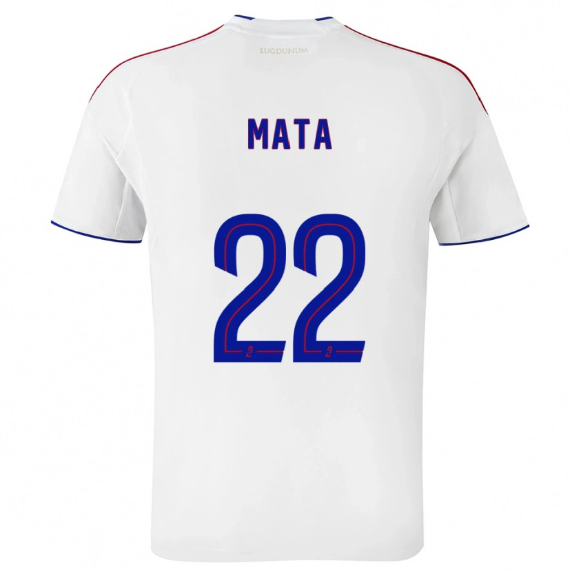 Danxen Niño Camiseta Clinton Mata #22 Blanco Rojo 1ª Equipación 2025/26 La Camisa