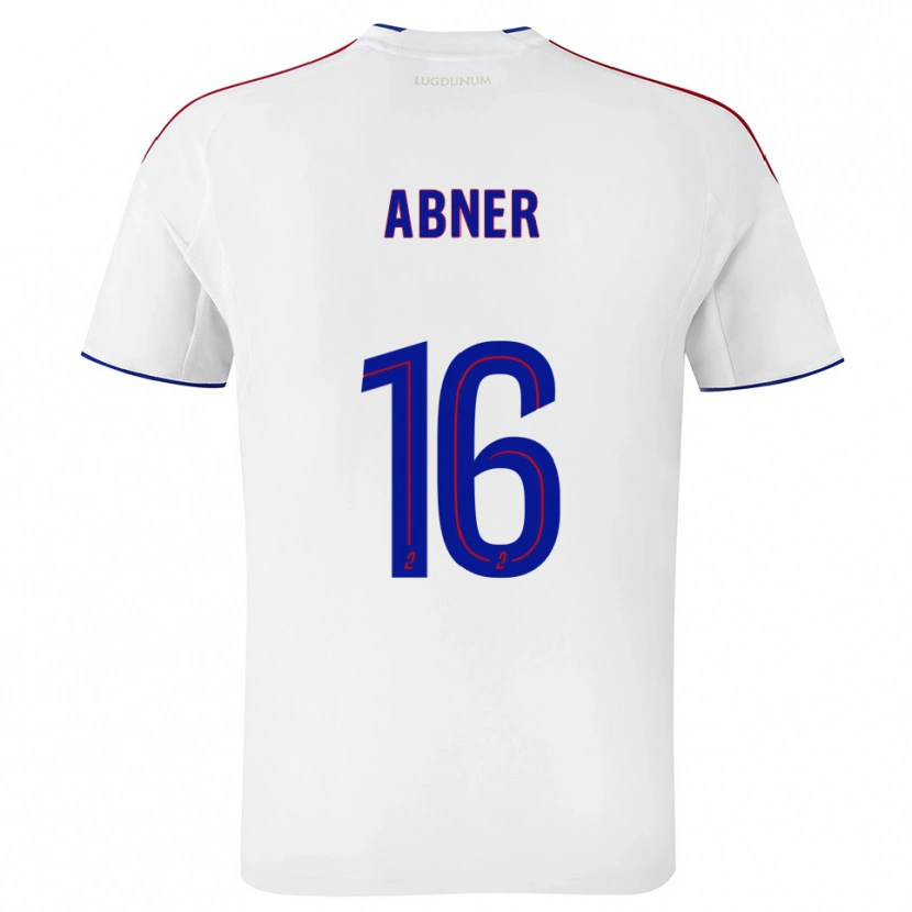 Danxen Niño Camiseta Abner #16 Blanco Rojo 1ª Equipación 2025/26 La Camisa