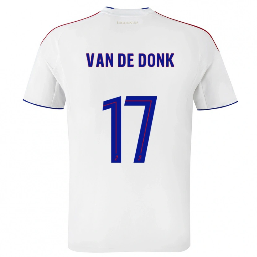 Danxen Niño Camiseta Danielle Van De Donk #17 Blanco Rojo 1ª Equipación 2025/26 La Camisa