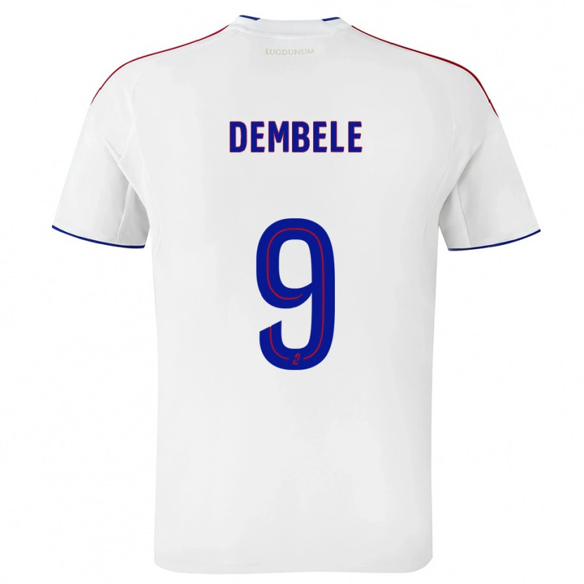 Danxen Niño Camiseta Moussa Dembele #9 Blanco Rojo 1ª Equipación 2025/26 La Camisa