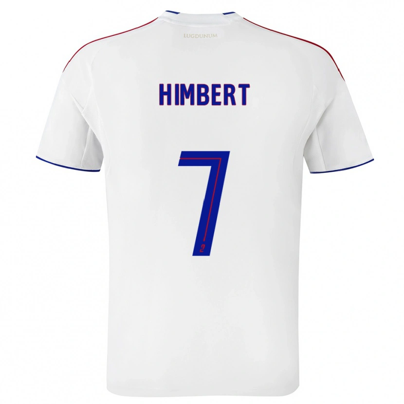 Danxen Niño Camiseta Rémi Himbert #7 Blanco Rojo 1ª Equipación 2025/26 La Camisa
