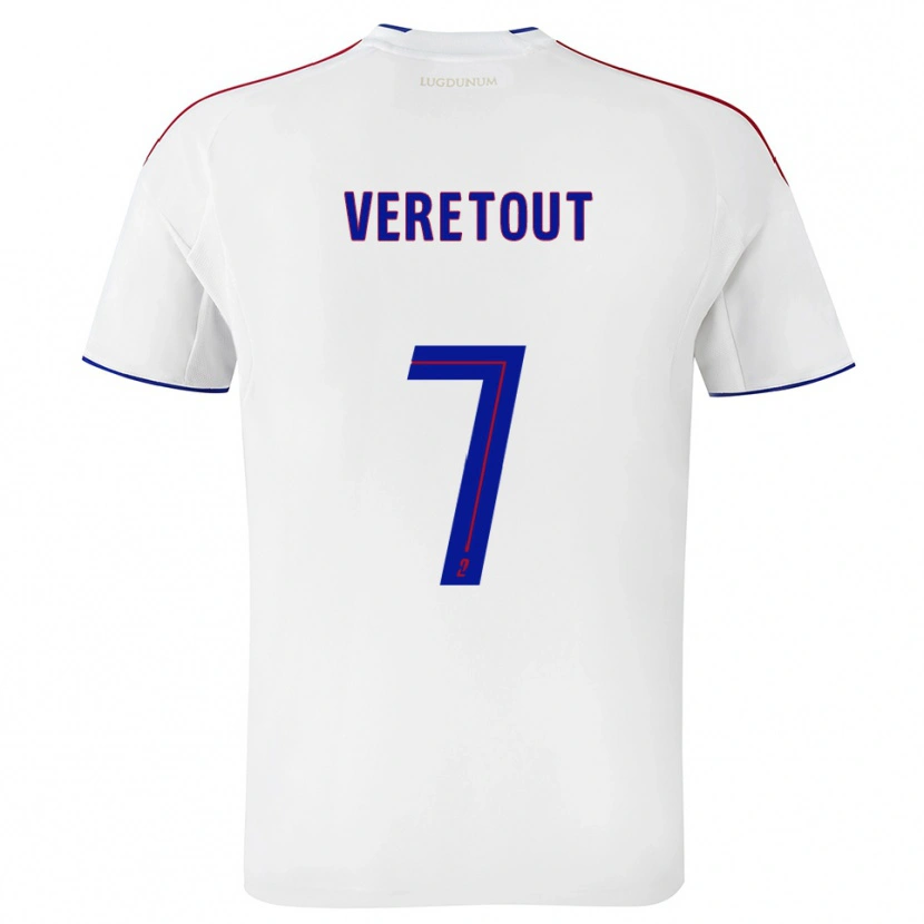 Danxen Niño Camiseta Jordan Veretout #7 Blanco Rojo 1ª Equipación 2025/26 La Camisa