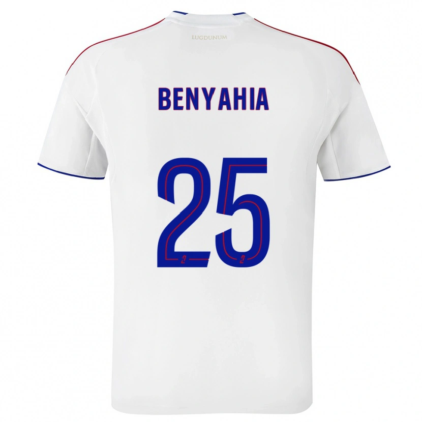 Danxen Niño Camiseta Inès Benyahia #25 Blanco Rojo 1ª Equipación 2025/26 La Camisa
