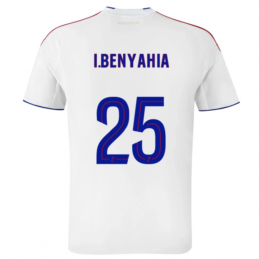 Danxen Niño Camiseta Ines Benyahia #25 Blanco Rojo 1ª Equipación 2025/26 La Camisa
