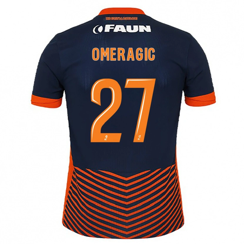 Danxen Niño Camiseta Becir Omeragic #27 Azul Medianoche Naranja 1ª Equipación 2025/26 La Camisa