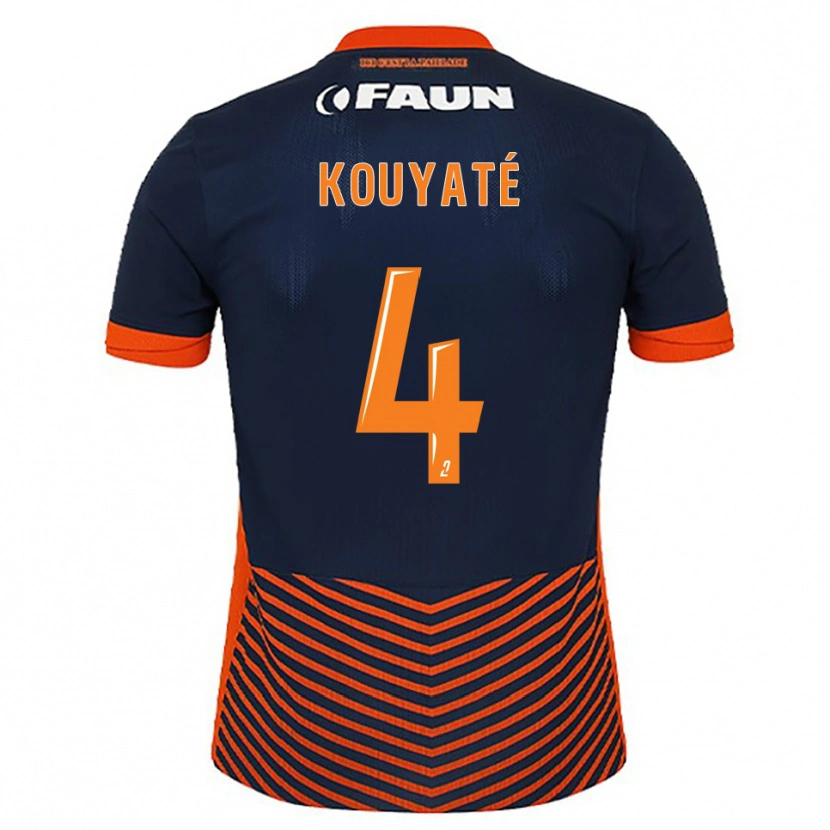 Danxen Niño Camiseta Kiki Kouyaté #4 Azul Medianoche Naranja 1ª Equipación 2025/26 La Camisa