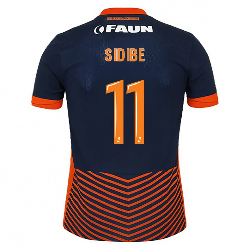 Danxen Niño Camiseta Yannick Sidibé #11 Azul Medianoche Naranja 1ª Equipación 2025/26 La Camisa