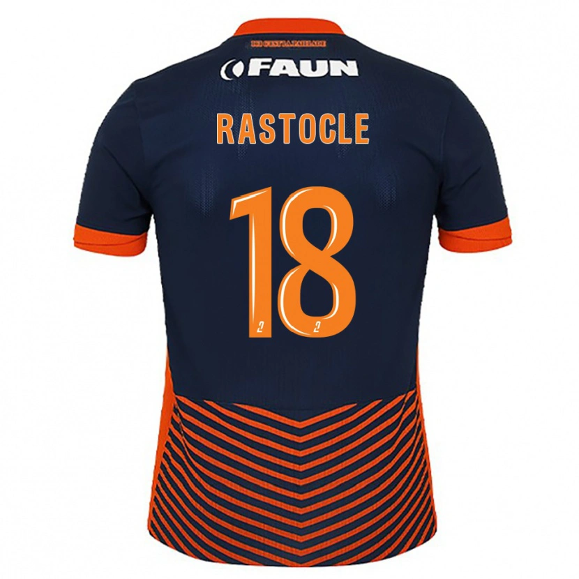 Danxen Niño Camiseta Jade Rastocle #18 Azul Medianoche Naranja 1ª Equipación 2025/26 La Camisa