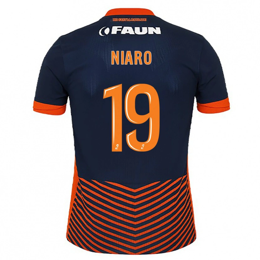 Danxen Niño Camiseta Esther Mbakem-Niaro #19 Azul Medianoche Naranja 1ª Equipación 2025/26 La Camisa