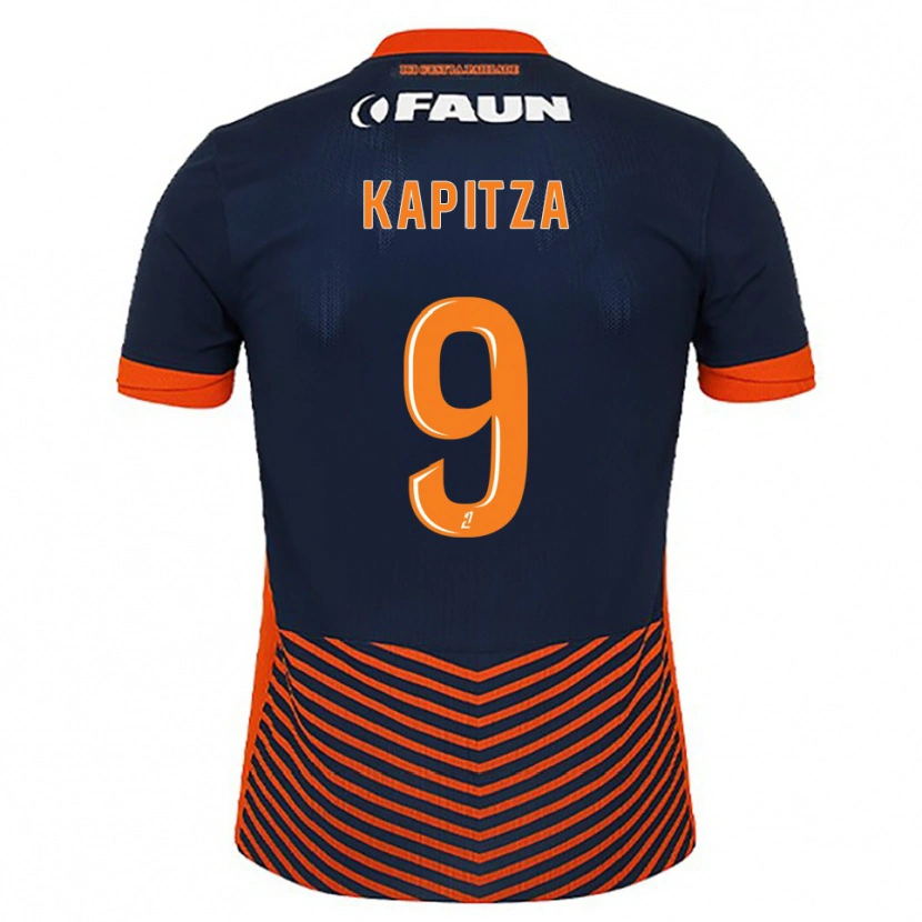 Danxen Niño Camiseta Matisse Kapitza #9 Azul Medianoche Naranja 1ª Equipación 2025/26 La Camisa