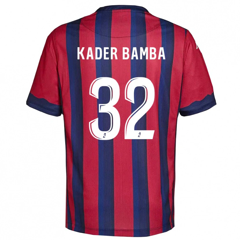 Danxen Niño Camiseta Abdoul Kader Bamba #32 Borgoña Azul Marino 1ª Equipación 2025/26 La Camisa