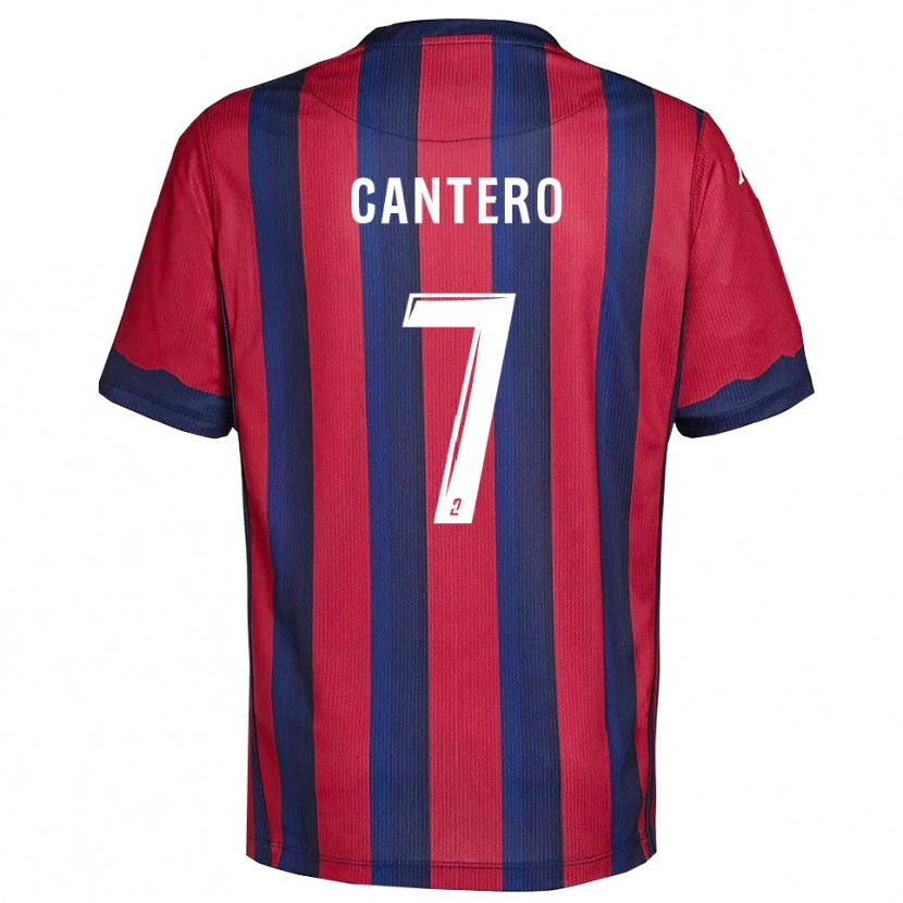 Danxen Niño Camiseta Enzo Cantero #7 Borgoña Azul Marino 1ª Equipación 2025/26 La Camisa
