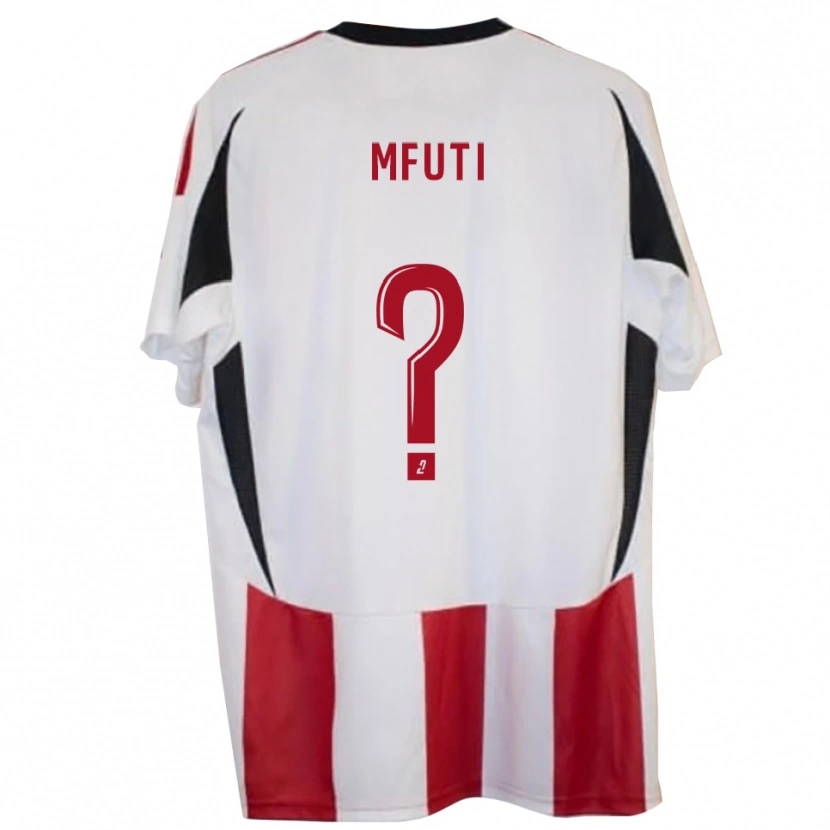 Danxen Niño Camiseta Dorian Mfuti #0 Rojo Azul 1ª Equipación 2025/26 La Camisa