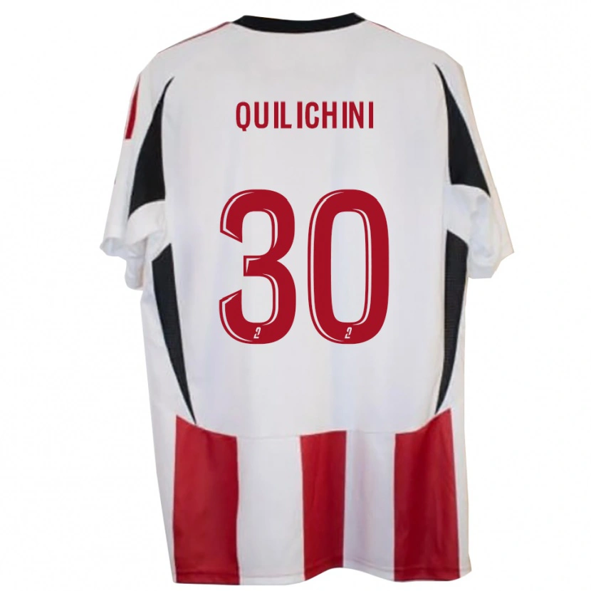 Danxen Niño Camiseta Ghjuvanni Quilichini #30 Rojo Azul 1ª Equipación 2025/26 La Camisa