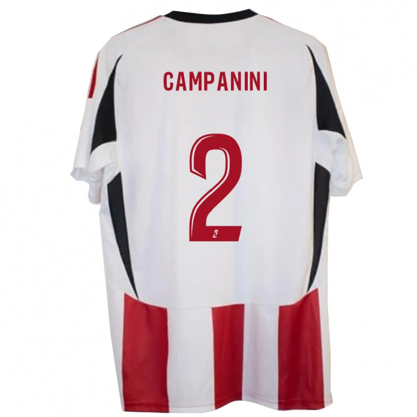 Danxen Niño Camiseta Thibault Campanini #2 Rojo Azul 1ª Equipación 2025/26 La Camisa