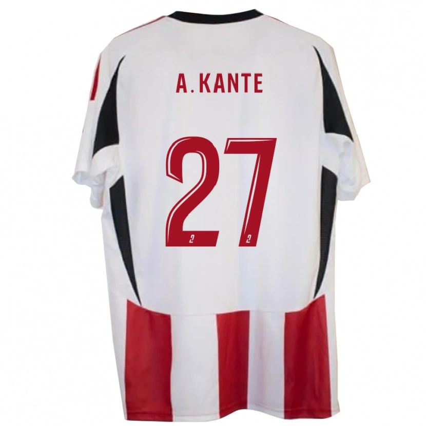 Danxen Niño Camiseta Abou Kanté #27 Rojo Azul 1ª Equipación 2025/26 La Camisa