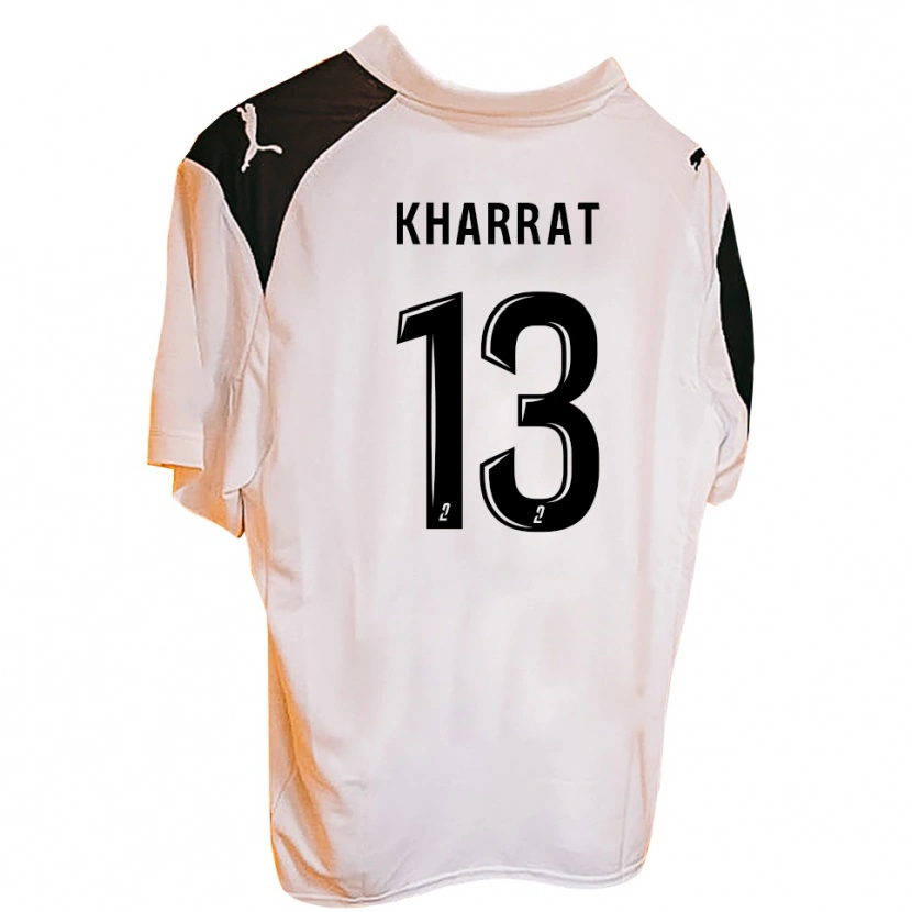 Danxen Niño Camiseta Yassine Kharrat #13 Negro Blanco 1ª Equipación 2025/26 La Camisa
