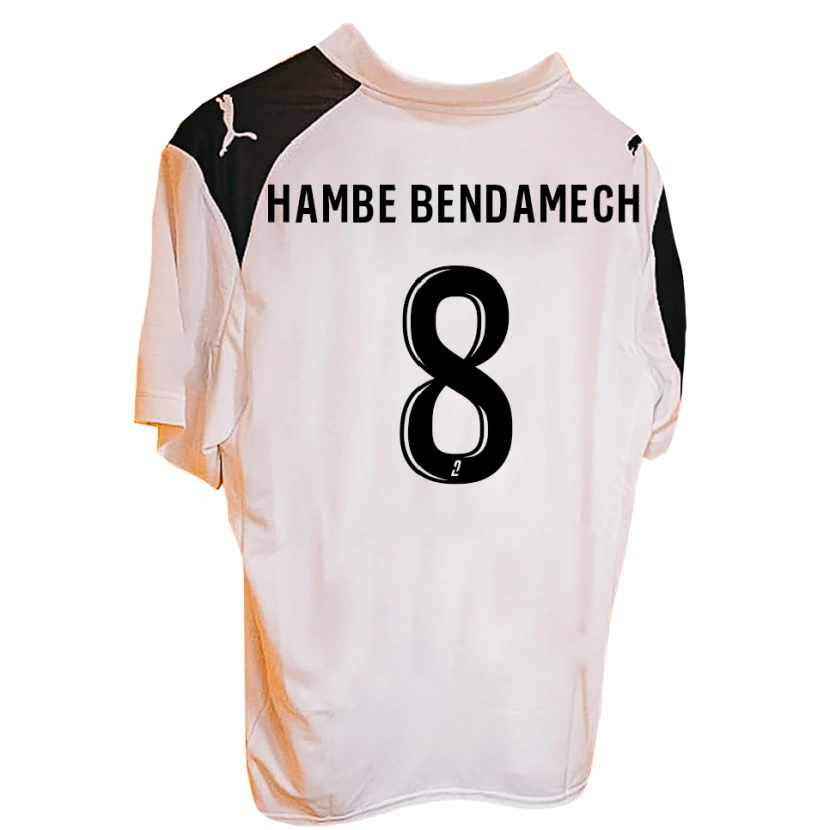 Danxen Niño Camiseta Liam Hambe Bendamech #8 Negro Blanco 1ª Equipación 2025/26 La Camisa