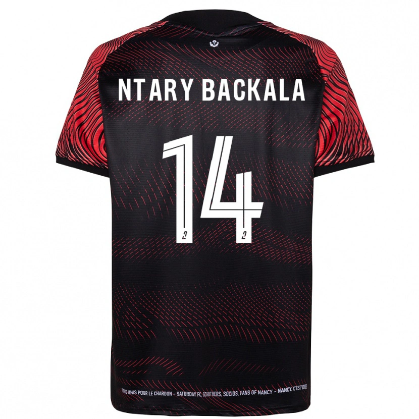 Danxen Niño Camiseta Jordy Ntary Backala #14 Blanco Rojo 1ª Equipación 2025/26 La Camisa