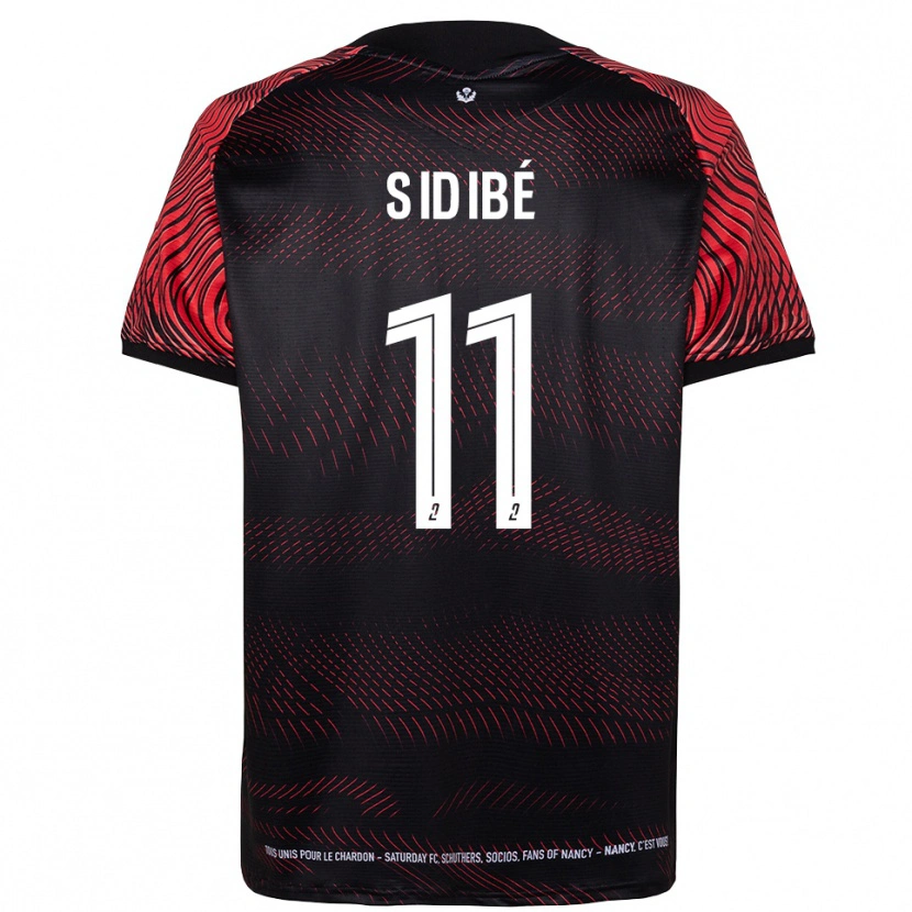 Danxen Niño Camiseta Oumar Sidibé #11 Blanco Rojo 1ª Equipación 2025/26 La Camisa