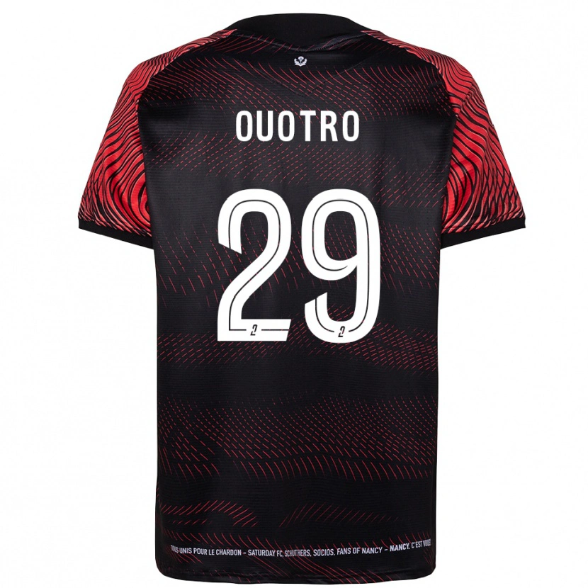 Danxen Niño Camiseta Patrick Ouotro #29 Blanco Rojo 1ª Equipación 2025/26 La Camisa
