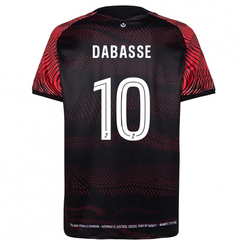 Danxen Niño Camiseta Adrian Dabasse #10 Blanco Rojo 1ª Equipación 2025/26 La Camisa