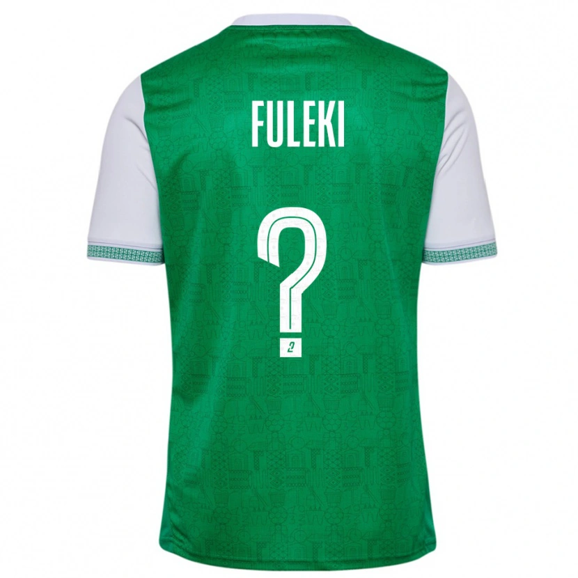 Danxen Niño Camiseta Samuel Fuleki #0 Verde Blanco 1ª Equipación 2025/26 La Camisa