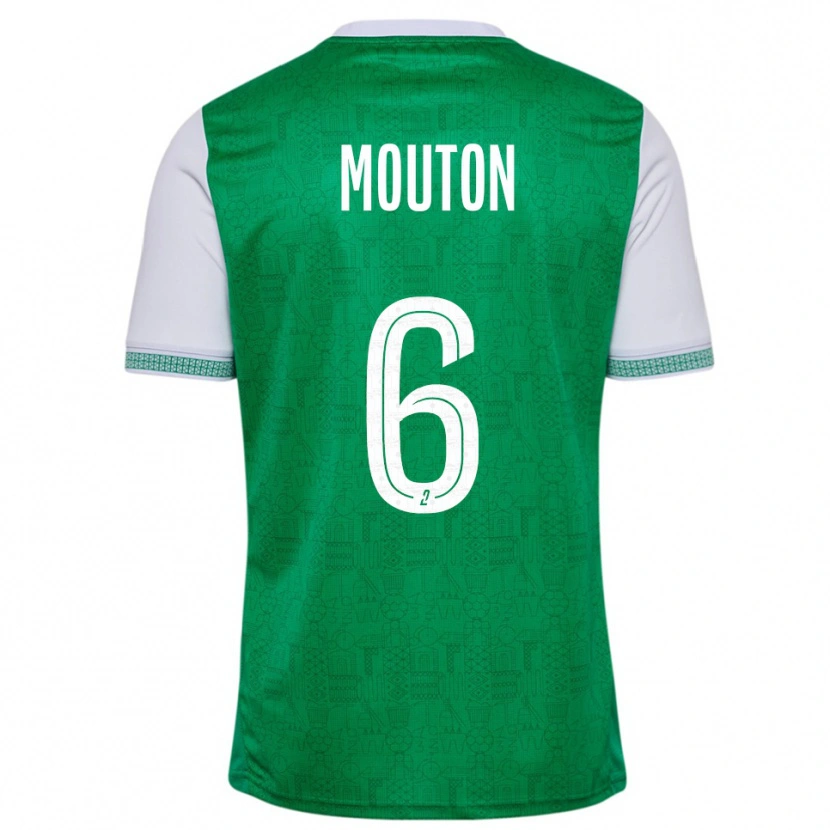 Danxen Niño Camiseta Jules Mouton #6 Verde Blanco 1ª Equipación 2025/26 La Camisa
