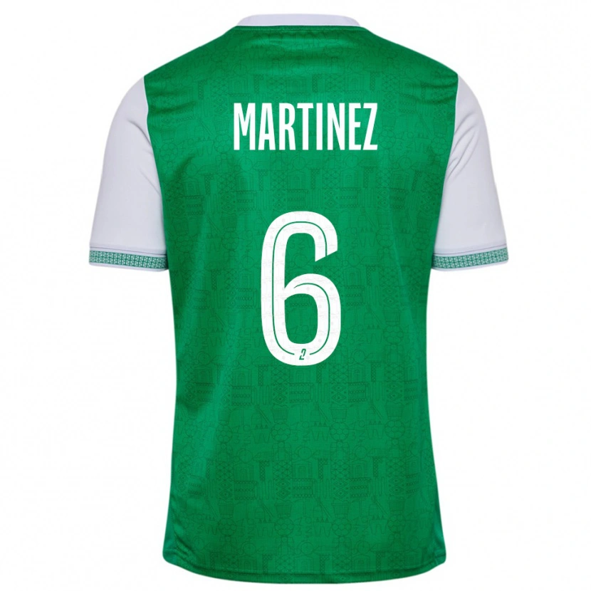 Danxen Niño Camiseta Lisa Martinez #6 Verde Blanco 1ª Equipación 2025/26 La Camisa