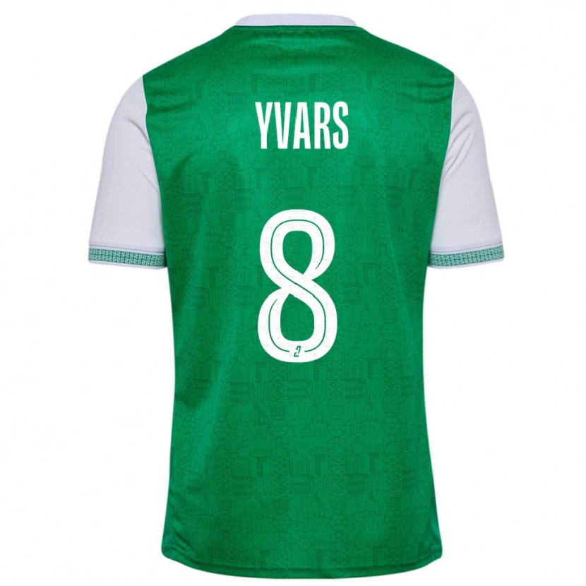 Danxen Niño Camiseta Sonny Yvars #8 Verde Blanco 1ª Equipación 2025/26 La Camisa