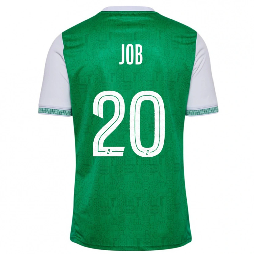 Danxen Niño Camiseta Taëryne Job #20 Verde Blanco 1ª Equipación 2025/26 La Camisa