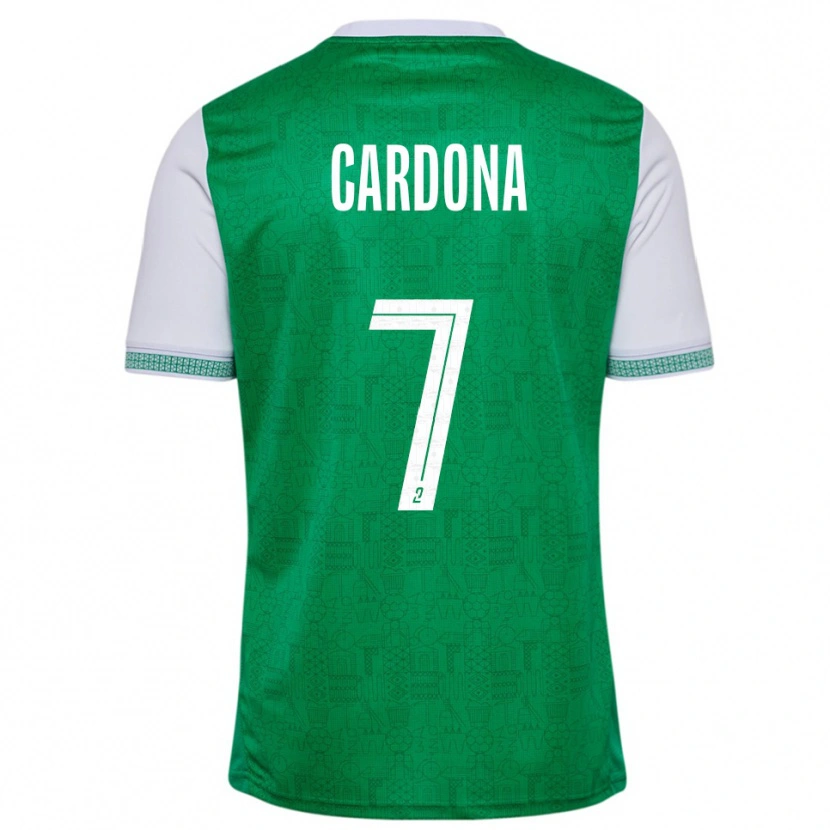 Danxen Niño Camiseta Irvin Cardona #7 Verde Blanco 1ª Equipación 2025/26 La Camisa