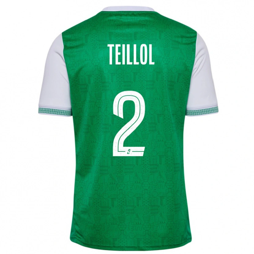 Danxen Niño Camiseta Tom Teillol #2 Verde Blanco 1ª Equipación 2025/26 La Camisa