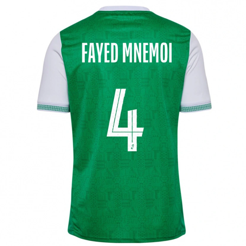 Danxen Niño Camiseta El Fayed Mnemoi #4 Verde Blanco 1ª Equipación 2025/26 La Camisa