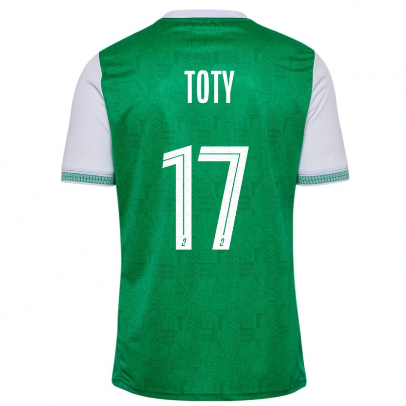 Danxen Niño Camiseta Mylan Toty #17 Verde Blanco 1ª Equipación 2025/26 La Camisa