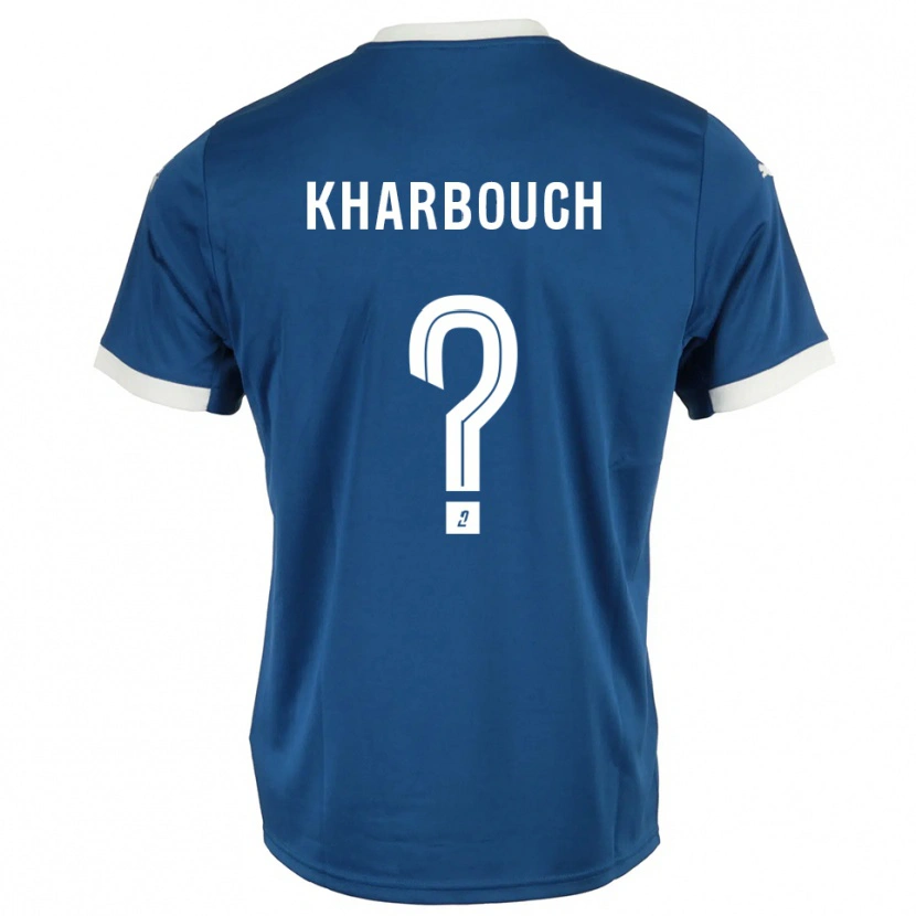 Danxen Niño Camiseta Yanis Kharbouch #0 Azul Blanco 1ª Equipación 2025/26 La Camisa