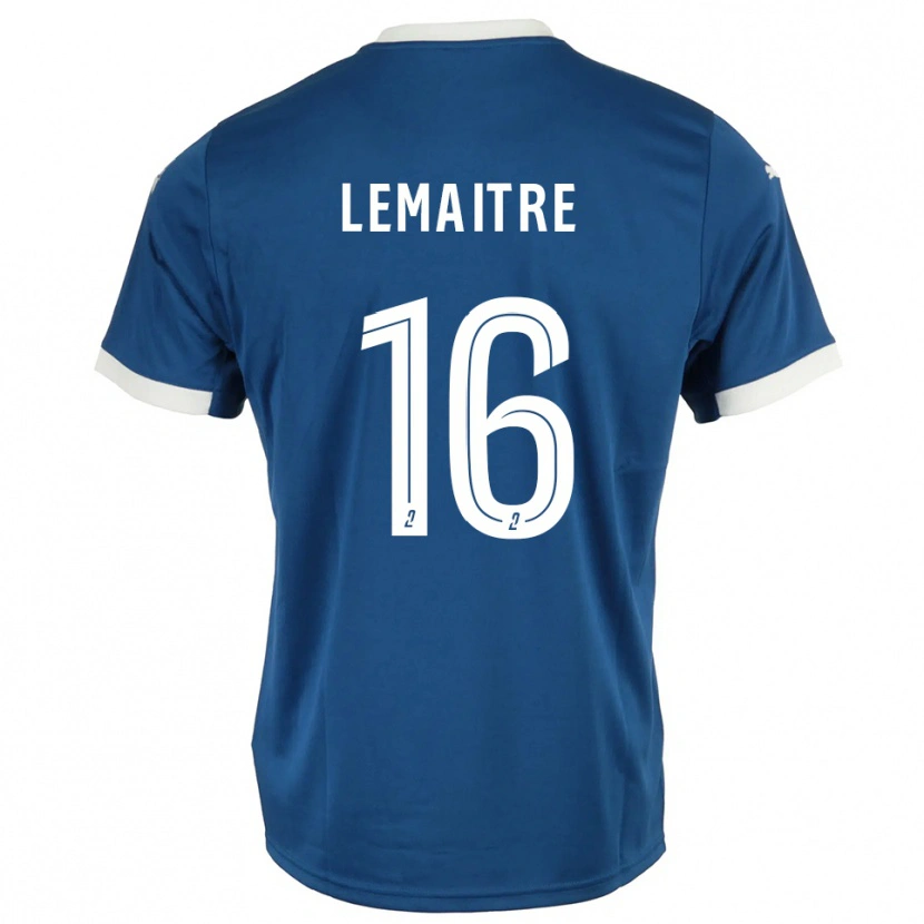 Danxen Niño Camiseta Nicolas Lemaître #16 Azul Blanco 1ª Equipación 2025/26 La Camisa