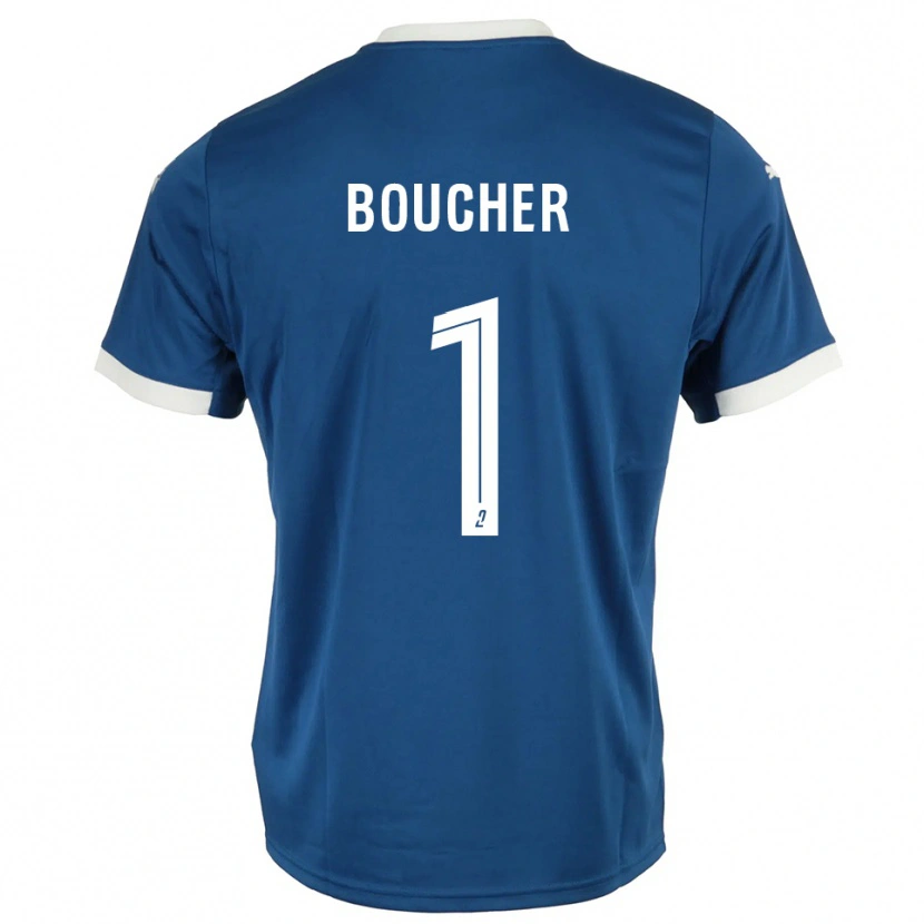Danxen Niño Camiseta Zacharie Boucher #1 Azul Blanco 1ª Equipación 2025/26 La Camisa