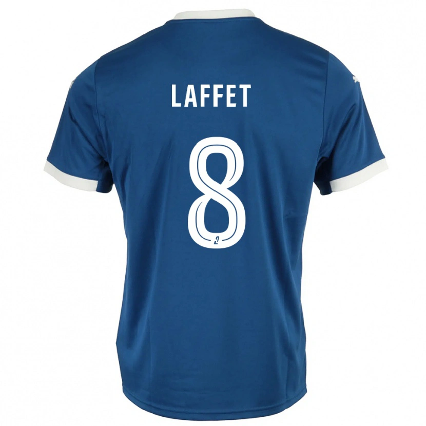 Danxen Niño Camiseta Yves Laffet #8 Azul Blanco 1ª Equipación 2025/26 La Camisa