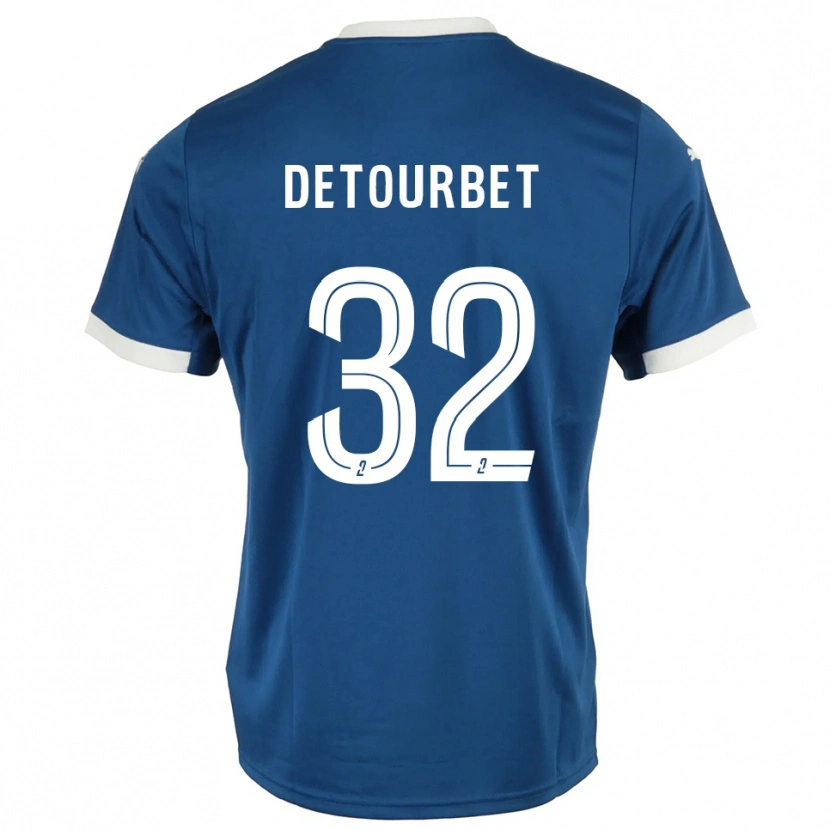 Danxen Niño Camiseta Mathys Detourbet #32 Azul Blanco 1ª Equipación 2025/26 La Camisa