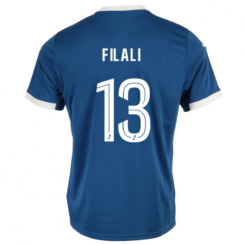 Danxen Niño Camiseta Saad Filali #13 Azul Blanco 1ª Equipación 2025/26 La Camisa