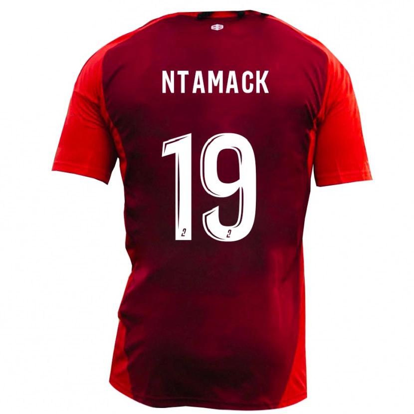 Danxen Niño Camiseta Samuel Ntamack #19 Rojo Borgoña 1ª Equipación 2025/26 La Camisa