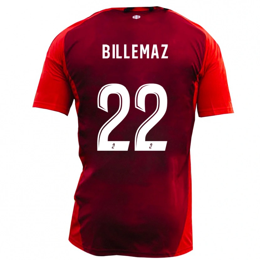 Danxen Niño Camiseta Clément Billemaz #22 Rojo Borgoña 1ª Equipación 2025/26 La Camisa