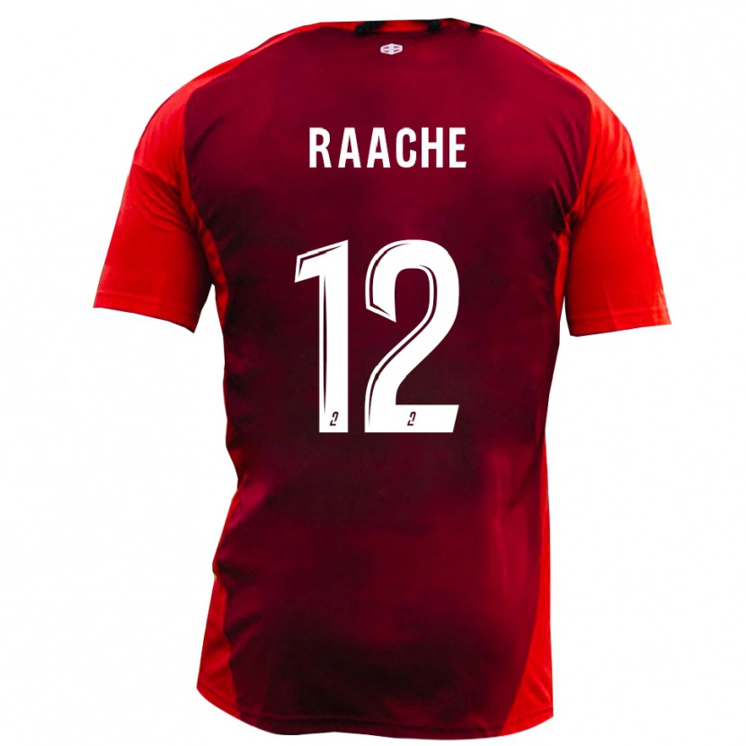 Danxen Niño Camiseta Ibrahim Raache #12 Rojo Borgoña 1ª Equipación 2025/26 La Camisa