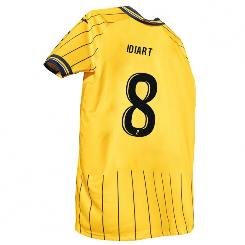 Danxen Niño Camiseta Patxi Idiart #8 Amarillo Azul Marino 1ª Equipación 2025/26 La Camisa