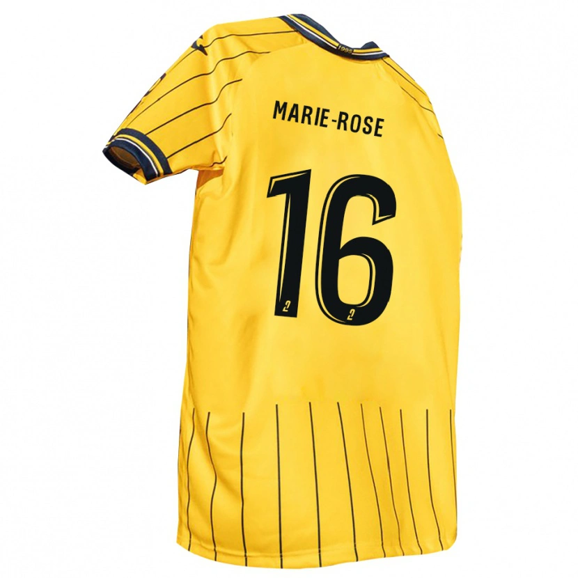 Danxen Niño Camiseta Ilan Marie-Rose #16 Amarillo Azul Marino 1ª Equipación 2025/26 La Camisa