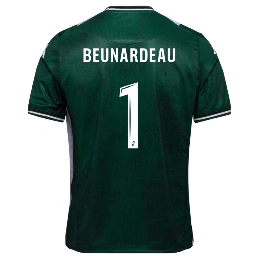 Danxen Niño Camiseta Quentin Beunardeau #1 Verde Blanco 1ª Equipación 2025/26 La Camisa